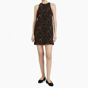 Theory Shift Dress in Tortoiseshell Printed Crepe - Size 0 - New with Tags